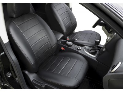 Чехлы Rival экокожа черные Строчка на спинку 40/60 на седан для Hyundai Solaris/Kia Rio № SC.2801.1