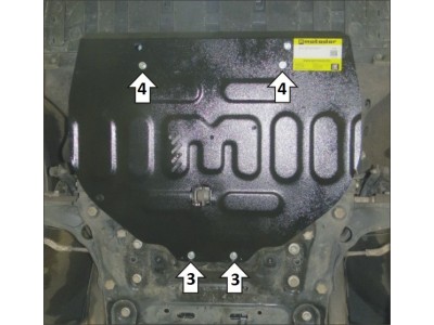 Усиленная защита картера двигателя, КПП (2 мм, сталь) для Renault Scenic IV 2016-2022