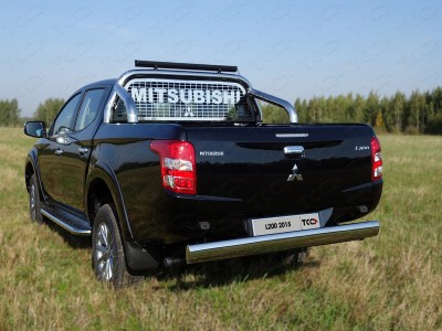 Защита кузова и заднего стекла 76,1 мм со светодиодной фарой для Mitsubishi L200 № MITL20019-11
