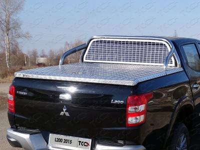 Защита кузова и заднего стекла 75х42 мм для крышки без надписи для Mitsubishi L200 № MITL20019-24
