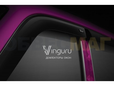 Дефлекторы окон Vinguru 4 штуки на хетчбек для Kia Rio № AFV24412