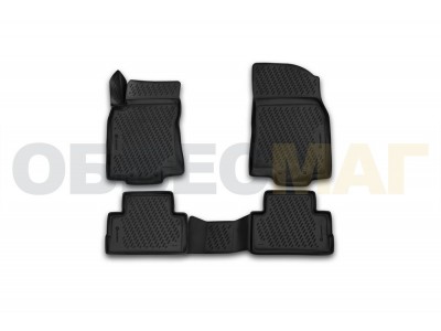 Коврики 3D в салон Element полиуретан 4 штуки на Nissan Qashqai J11F (СПБ) № CARNIS00061