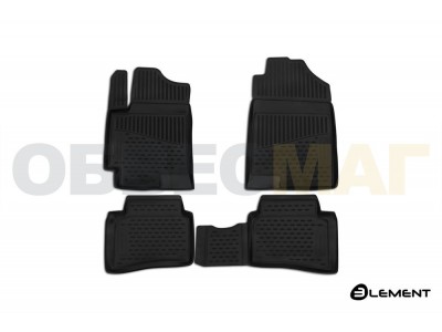 Коврики в салон Element полиуретан 4 штуки на комплектацию Comfort на Hyundai Solaris № ELEMENT2065210