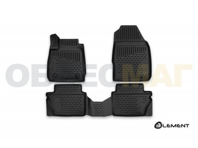 Коврики 3D в салон Element полиуретан 4 штуки на Ford Fiesta № ELEMENT3D1658210k