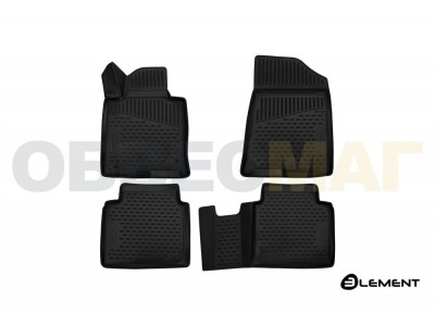Коврики 3D в салон Element полиуретан 4 штуки на седан на Hyundai Sonata № ELEMENT3D2066210