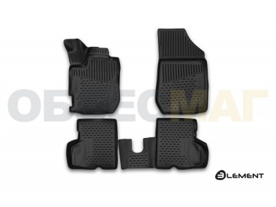Коврики 3D в салон Element полиуретан 4 штуки на Renault Kaptur № ELEMENT3D4141210k