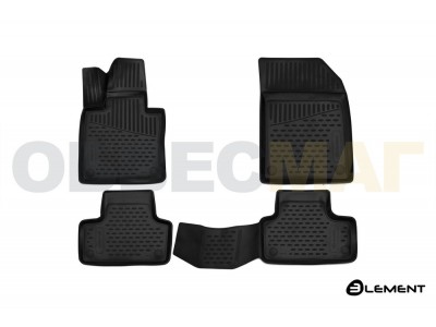 Коврики 3D в салон Element полиуретан 4 штуки на Volvo XC60 № ELEMENT3D5017210k