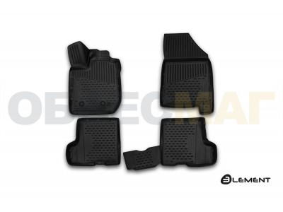 Коврики 3D в салон Element полиуретан 4 штуки на авто комплектацией с ящиком на Lada XRay № ELEMENT3D5238210k