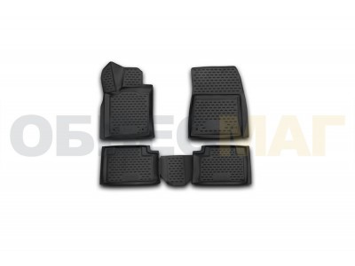Коврики 3D в салон Element полиуретан 4 штуки на Jeep Grand Cherokee № NLC.3D.24.09.210