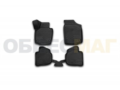 Коврики 3D в салон Element полиуретан 4 штуки на Skoda Rapid № NLC.3D.45.15.210k
