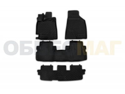 Коврики 3D в салон Element полиуретан 4 штуки на Toyota Highlander № NLC.3D.48.50.210kh