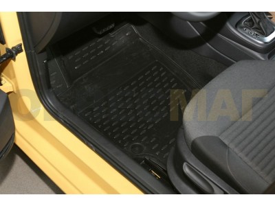 Коврики 3D в салон полиуретан 4 штуки на хетчбек Element для Volkswagen Polo 2009-2020