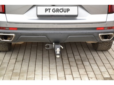 Фаркоп для GAC GS8 2023-н.в. без снятия и подрезки бампера. Тип шара: E (легкосъемный шар под квадрат)
