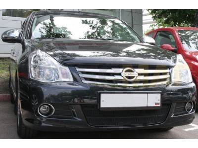 Защита радиатора Arbori черная сота 15 мм для Nissan Almera 2013-2018
