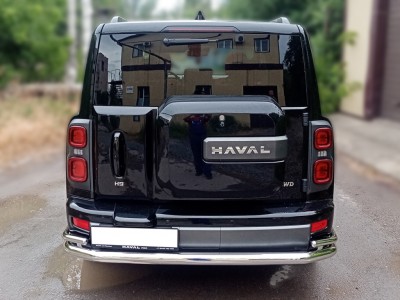 Защита заднего бампера "Волна" d-76+43 для Haval H9 2024-н.в.
