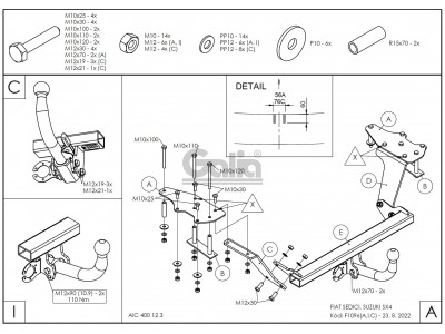 ТСУ Фаркоп оцинкованный Galia шар A на хетчбек для Suzuki SX4 № F109A
