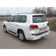 Защита задняя двойные уголки 76-42 мм ТСС для Lexus LX-570 2012-2015