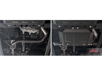 Защита РК (сталь) + комплект крепежа для JAC T9 2024-н.в. (V - 2.0; АКПП, полный)