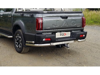 Защита задняя (уголки двойные) 76,1/42,4 мм для JAC T9 4WD (дизель) 2024-н.в. №JACT924-20