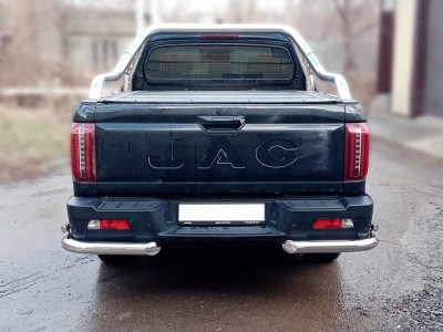 Защита заднего бампера "уголки" d-76+43 для JAC T9 2024-н.в.