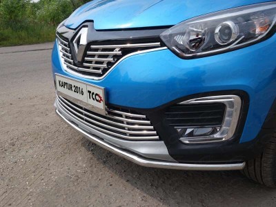 Накладка решётки радиатора верхняя 16 мм ТСС для Renault Kaptur 2016-2021