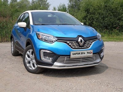 Накладка решётки радиатора нижняя 16 мм ТСС для Renault Kaptur 2016-2021