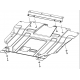 Защита картера двигателя, КПП (2 мм, сталь) для Forthing T5 2024-н.в. (V = 1.5T AT FrontWD)