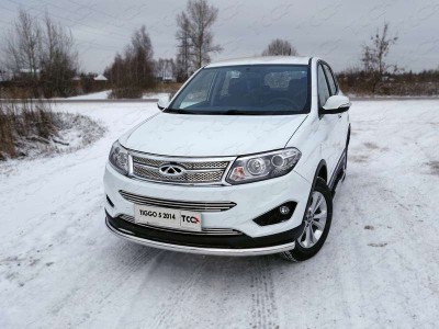 Накладка решётки радиатора средняя 12 мм для Chery Tiggo 5 № CHERTIG514-08