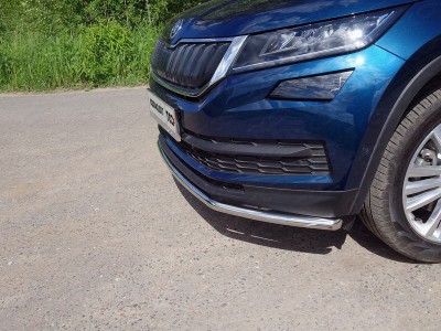 Защита переднего бампера 42 мм ТСС для Skoda Kodiaq 2018-2021