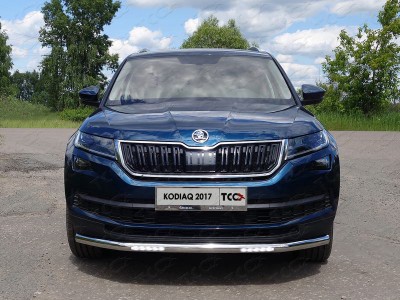 Защита переднего бампера с ДХО 60 мм для Skoda Kodiaq № SKOKOD17-16