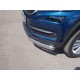 Защита передняя овальная 75х42 мм ТСС для Skoda Kodiaq 2018-2021