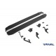 Порог-площадка "Black" F173ALB + комплект крепежа для Geely Coolray SX11 2023-н.в., Belgee X50 2023-н.в.