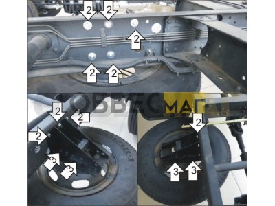 Усиленная Защита картера двигателя для Hyundai HD 78 (Хендай) ; Hyundai HD 72 (Хендай) ; Hyundai HD 65 (Хендай)