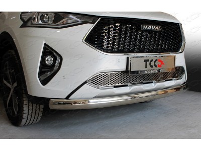 Защита передняя овальная 75х42 мм для Haval F7 № HAVF719-22