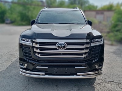Защита переднего бампера d-76+43 двойная для Toyota Land Cruiser 300 70TH ANNIVERSARY 2021–н.в. LCN300_4.1