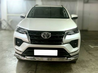 Защита переднего бампера двойная d-76+60 для Toyota Fortuner 2020-н.в. TF20_1.1