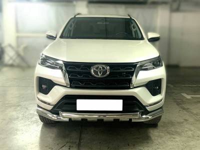 Защита переднего бампера d-76 с доп.накладками для Toyota Fortuner 2020-н.в. TF20_1.2