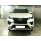 Защита переднего бампера d-76 с доп.накладками для Toyota Fortuner 2020-н.в.