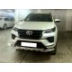 Защита переднего бампера d-76 с доп.накладками для Toyota Fortuner 2020-н.в.