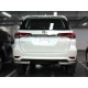 Защита заднего бампера "уголки" двойные d-76+43 для Toyota Fortuner 2020-н.в.