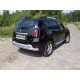 Защита заднего бампера овальная длинная 75х42 мм ТСС для Renault Duster 2015-2021
