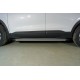 Пороги алюминиевые "Slim Line Silver" 1820 мм ТСС для Hyundai Santa Fe IV Рестайлинг 2020 – 2023 
