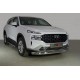 Защита передняя нижняя (овальная) 75х42 мм ТСС для Hyundai Santa Fe IV Рестайлинг 2020 – 2023