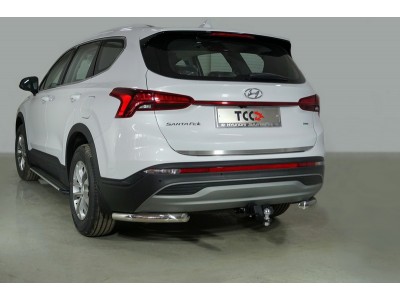 Защита задняя (уголки) 60,3 мм для Hyundai Santa Fe IV Рестайлинг 2020 – 2023 HYUNSF21-34