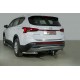 Защита задняя (уголки) 60,3 мм ТСС для Hyundai Santa Fe IV Рестайлинг 2020 – 2023
