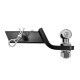 Фаркоп с окрашенной накладкой для Toyota Land Cruiser Prado J120 2003-2009, J150 2009-2023, Lexus GX 470 2003-2009, GX 460 2009-2023 съемное крепление шара под американский квадрат