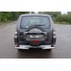 Защита задняя двойные уголки 76-42 мм ТСС для Mitsubishi Pajero 4 2011-2014