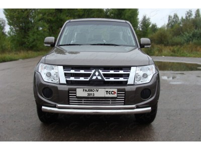 Накладка решётки радиатора 16 мм ТСС для Mitsubishi Pajero 4 2011-2014