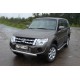 Защита передняя овальная 75х42 мм ТСС для Mitsubishi Pajero 4 2011-2014