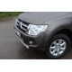 Защита передняя овальная 75х42 мм ТСС для Mitsubishi Pajero 4 2011-2014